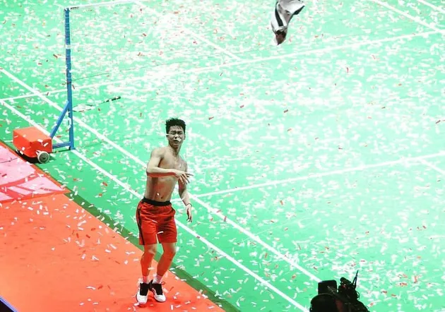 asian games 2018, jonatan christie buka baju, jonatan christie asian games