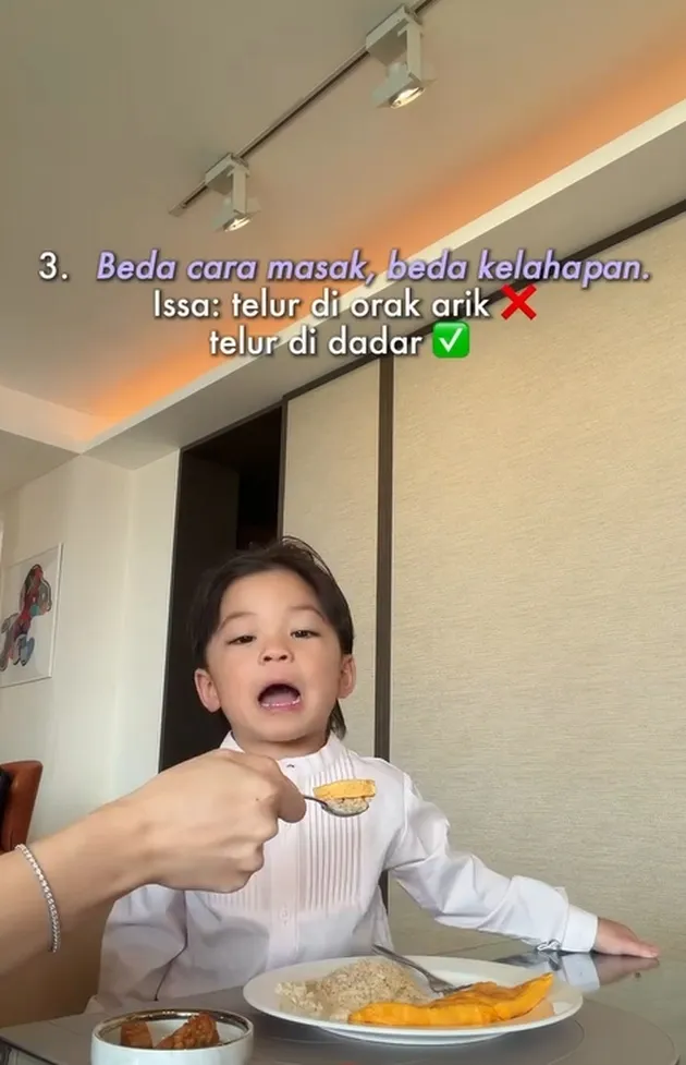 Nikita bagi jadwal makan Issa Xander