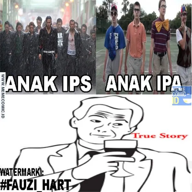 foto meme anak IPA vs IPS