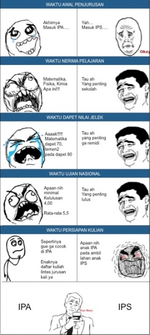 foto meme anak IPA vs IPS