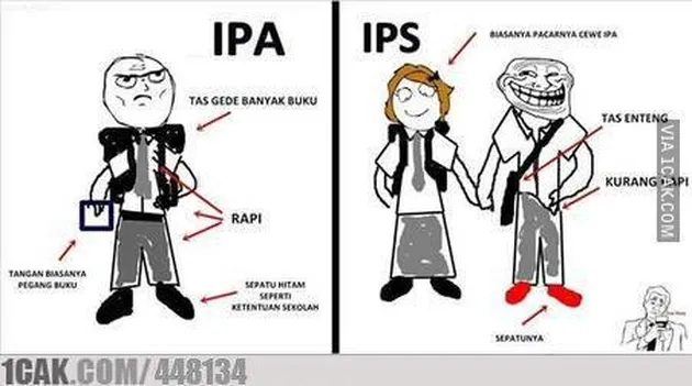 foto meme anak IPA vs IPS