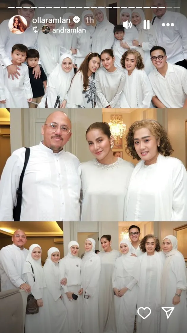 Olla Ramlan Bersama Keluarga di Tahlilan 7 Hari Sang Ibu