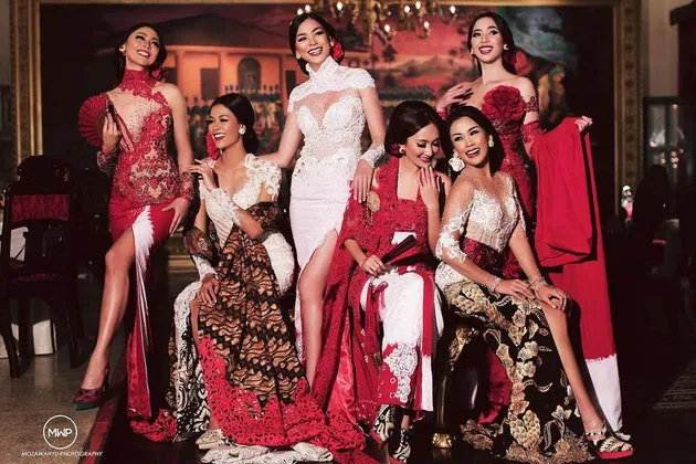 puteri indonesia pakai kebaya merah putih