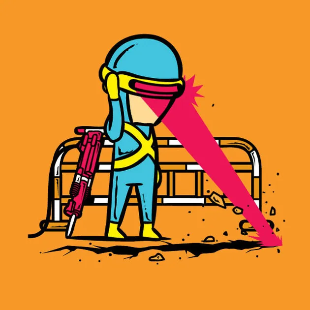 Superhero bekerja