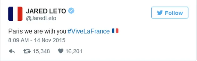 Seleb Pray For Paris