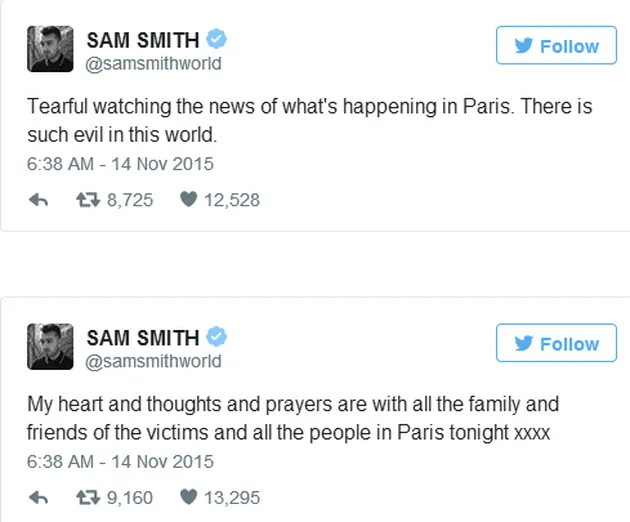 Seleb Pray For Paris