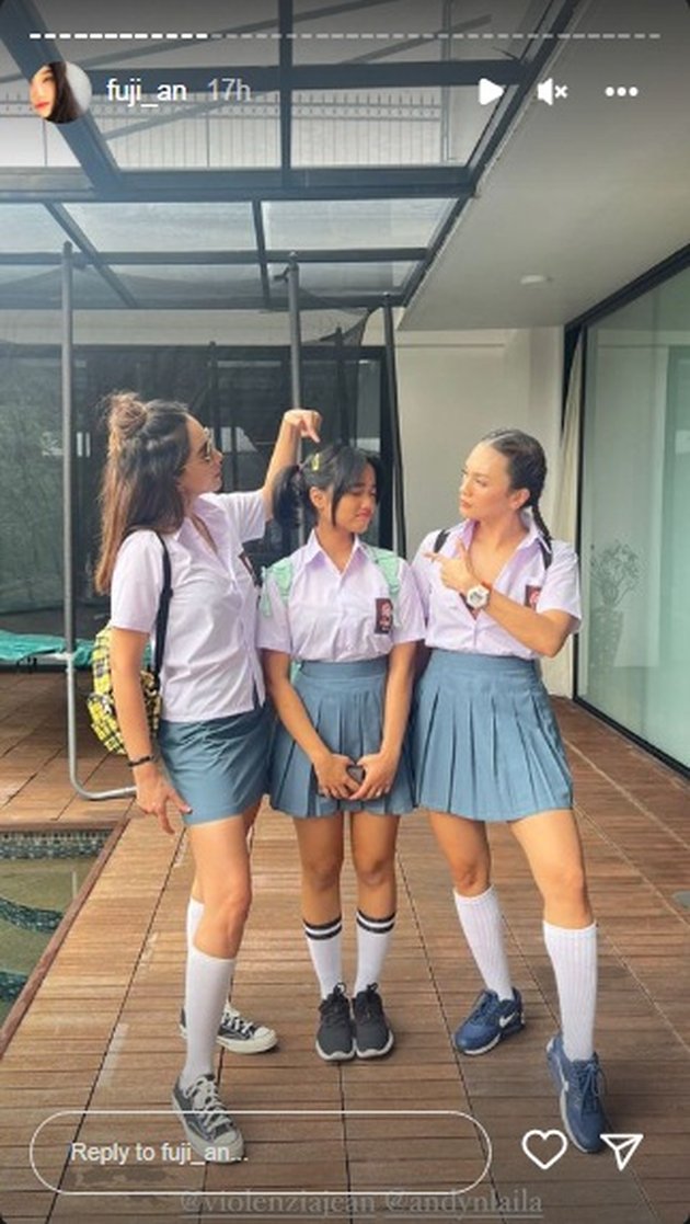 Appearance is Mocked, 8 Photos of Fuji Wearing High School Uniform at Ussy Sulistiawaty's Birthday Party - Called Too Short