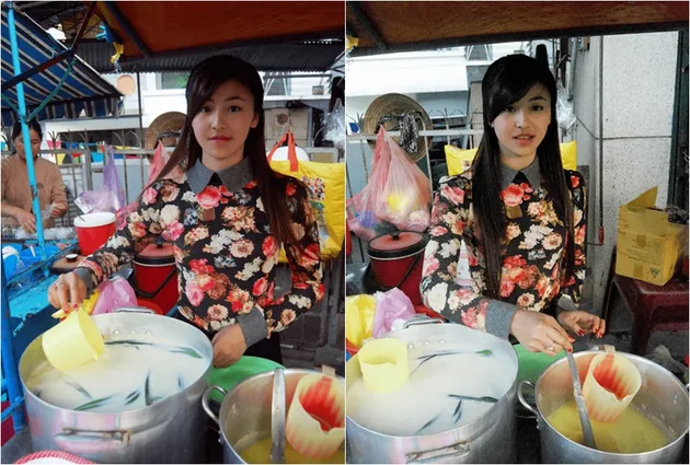 penjual makanan canti, cewek cantik, cewek penjual makanan
