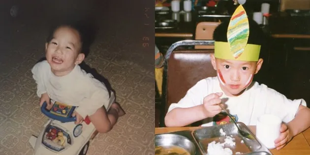 foto masa kecil idol k-pop, foto masa kecil leader idol k-pop