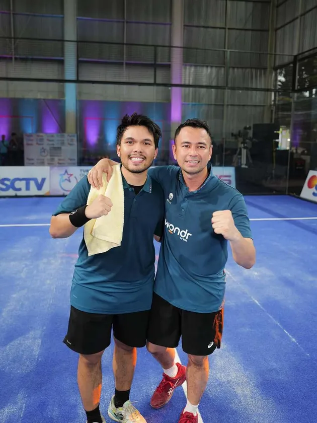 Raffi Ahmad dan Thariq Halilintar menang padel