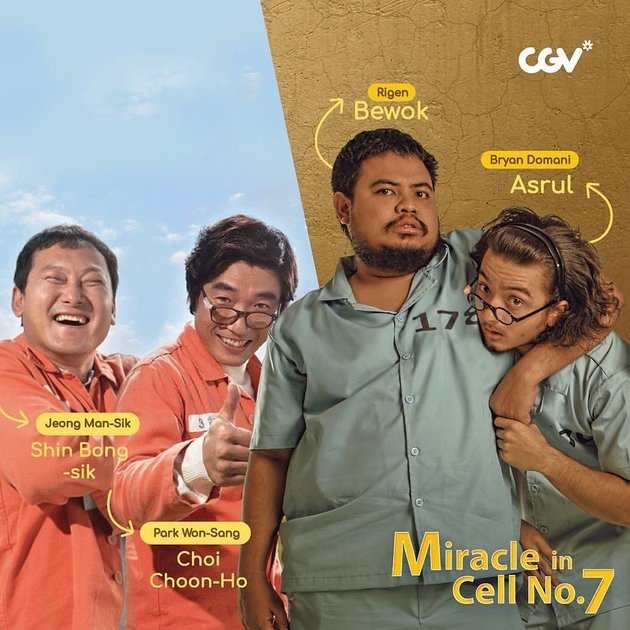 Comparison of Players 'MIRACLE IN CELL NO 7' Korean and Indonesian Versions, Both Equally Star-Studded from Both Countries