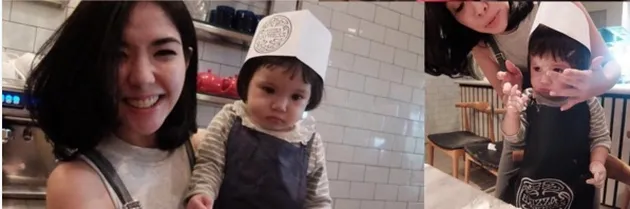 Baby Gempi bikin pizza