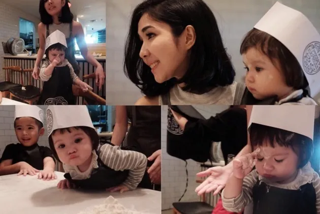 Baby Gempi bikin pizza