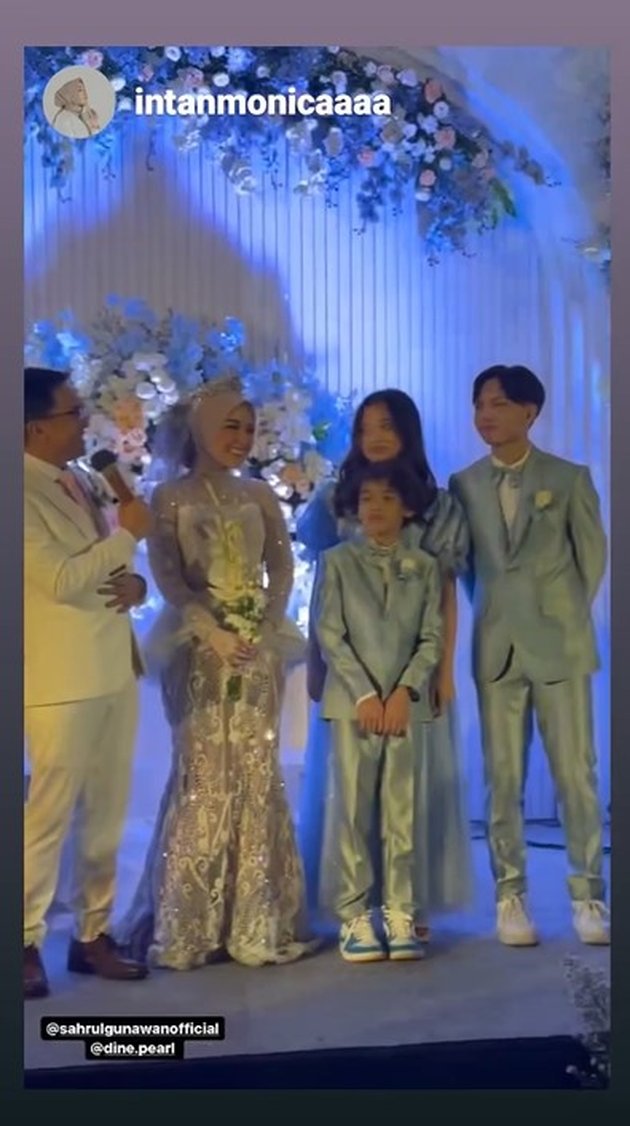Portrait of Sahrul Gunawan's Children at His Wedding, Already Compact with Mother and 2 Step-Siblings