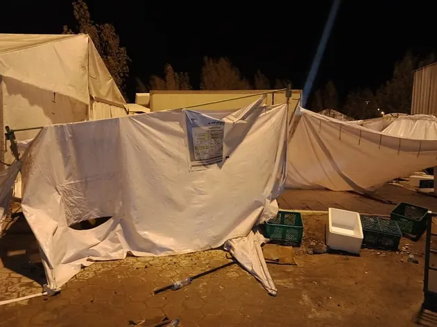 arafah, badai pasir di arafah, hujan deras di arafah