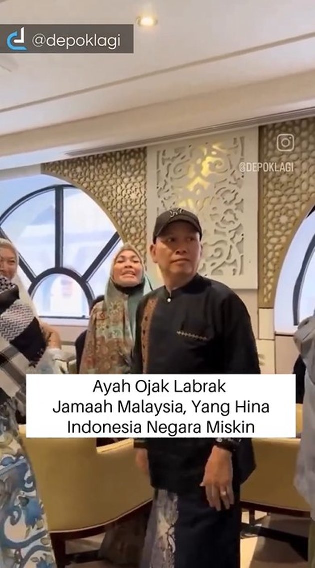 Portrait of Ayah Ojak Arguing with Malaysian Hajj Pilgrims, Refuses to Accept Indonesia Being Called a Poor Country