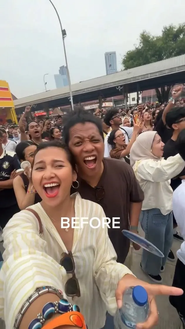 Indah Pertamasari dan Arie Kriting Nonton Pestapora 