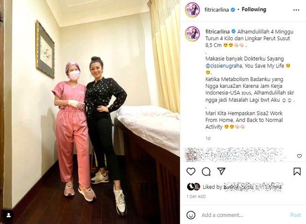 Beautiful Portraits of Fitri Carlina Getting Slimmer After Going Through a Diet Program, Successfully Losing 4 Kilos in 4 Weeks!
