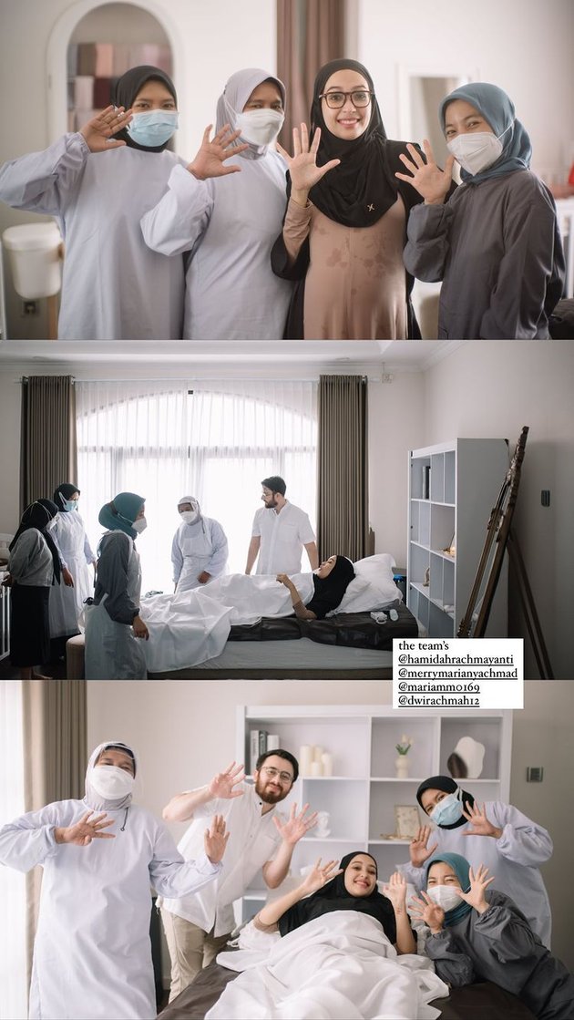 Moments of Hamidah Rachmayanti, Irvan Farhad's Wife, Giving Birth, Suddenly Experiencing Contractions in the Bathtub During Maternity Shoot Pose
