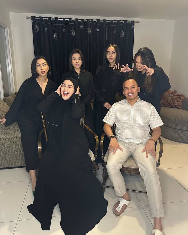 Portrait of Faisal Haris Celebrating Eid Together with Sarita Abdul Mukti and His Daughters, Greeting His Ex-Wife - Jennifer Dunn Not Invited