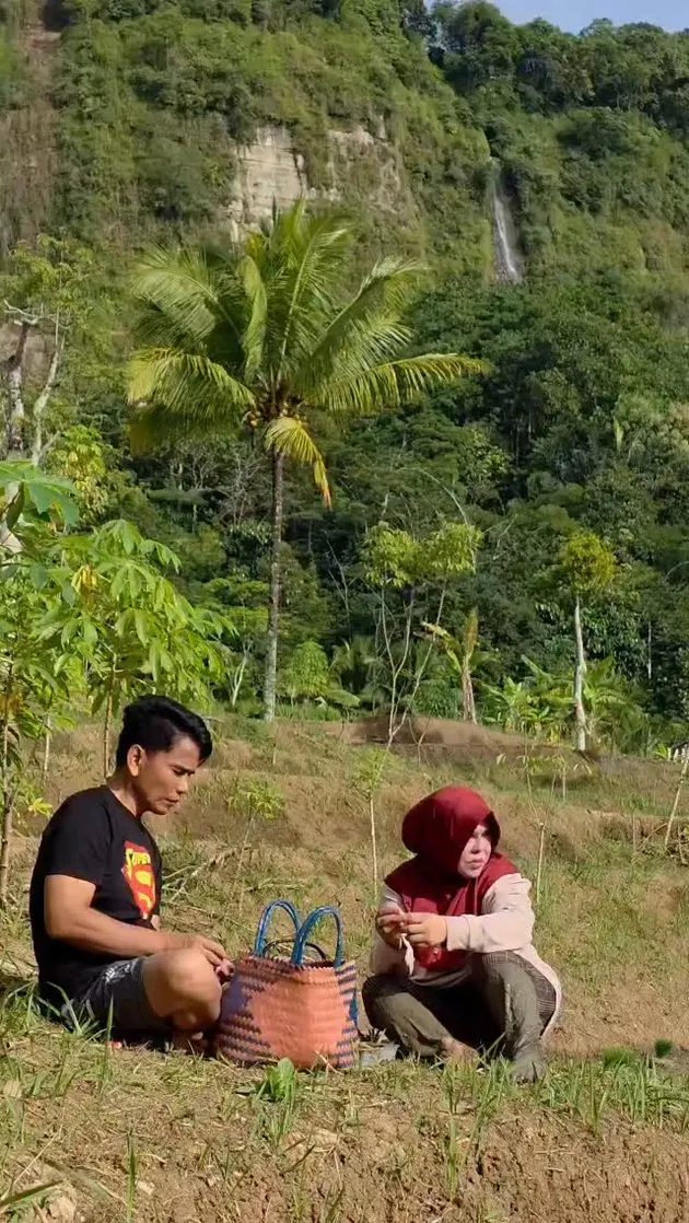 Ayah &amp; ibu Lesti di sawah