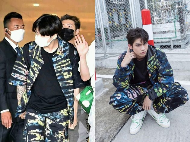 Potret Jungkook BTS and Bright Vachirawit Wearing the Same Outfit from Louis  Vuitton, Who Looks More