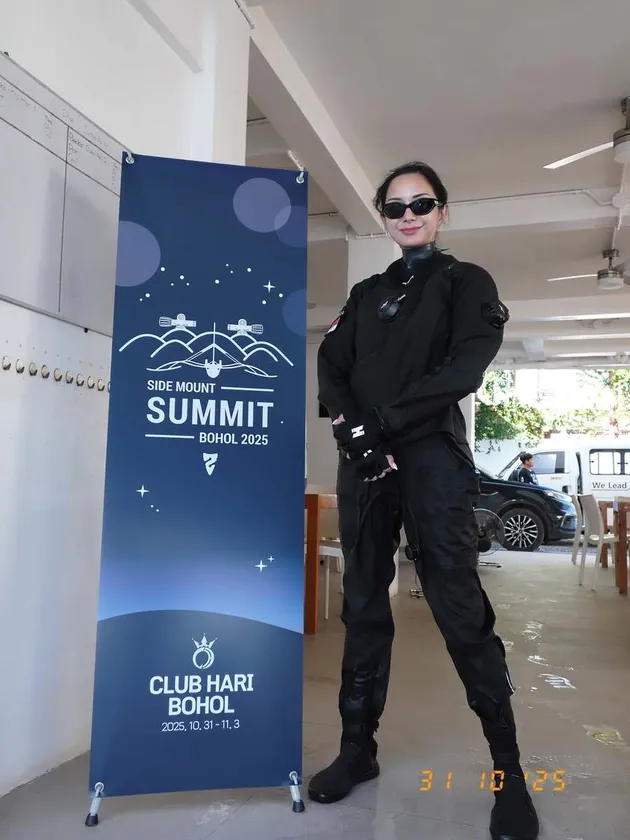 Potret Kirana Larasati Ikut Side Mount Summit 2025 di Bohol