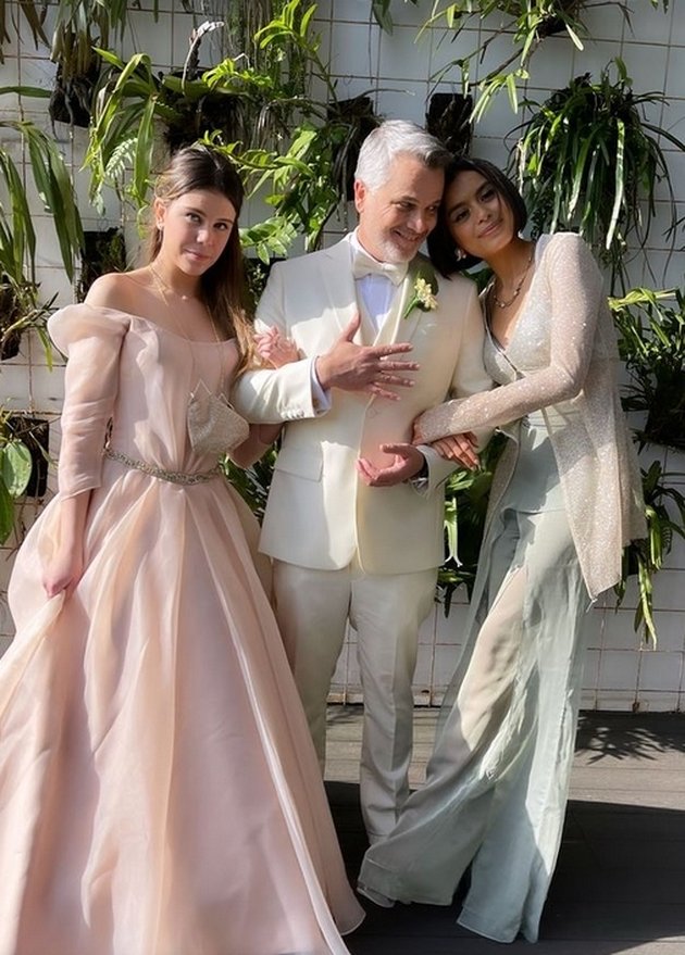 Portrait of Manuela Putri Sophia Latjuba at Her Father's Wedding, Beautiful in Noble Gown