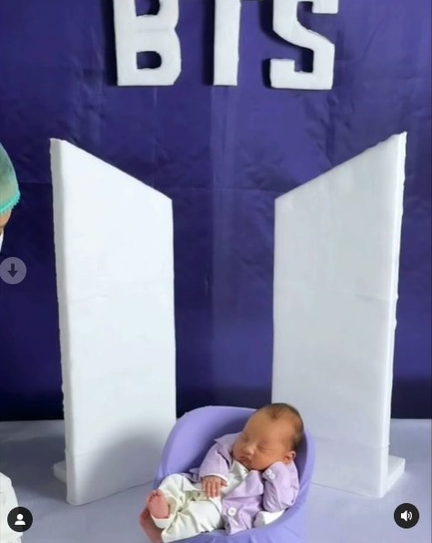 Portrait of Newborn Photoshoot Baby Anzel, Audi Marissa's Child, Styled Like a Member of BTS