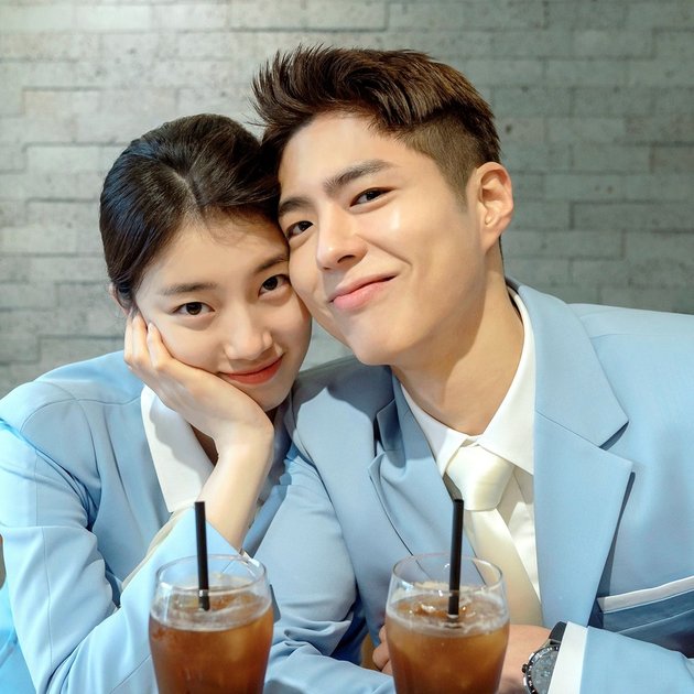 Portrait of Suzy and Park Bo Gum as Flight Attendant Couple - Hand in Hand to Selfie Sticking