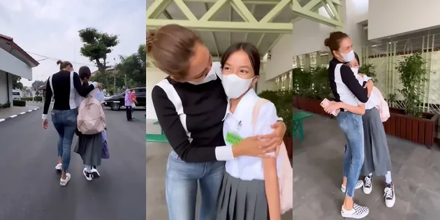 Seleb artis antar jemput anak sekolah 