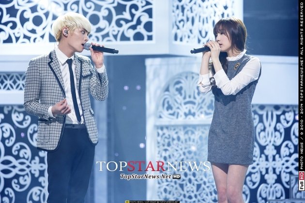Jonghyun dan Taeyeon duet sebagai SM The Ballad dan membawakan lagu Breath versi Korea.