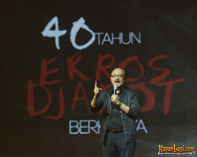 Tak terasa, 40 tahun sudah Erros Djarot berkarya di Tanah Air.