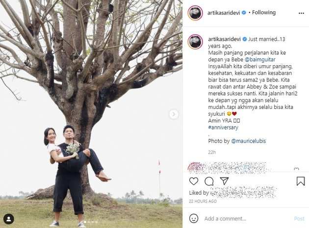 Celebrate 13 Years of Marriage, Intimate Photos of Artika Sari Devi and Baim that Rarely Seen: Harmonious with Two Children