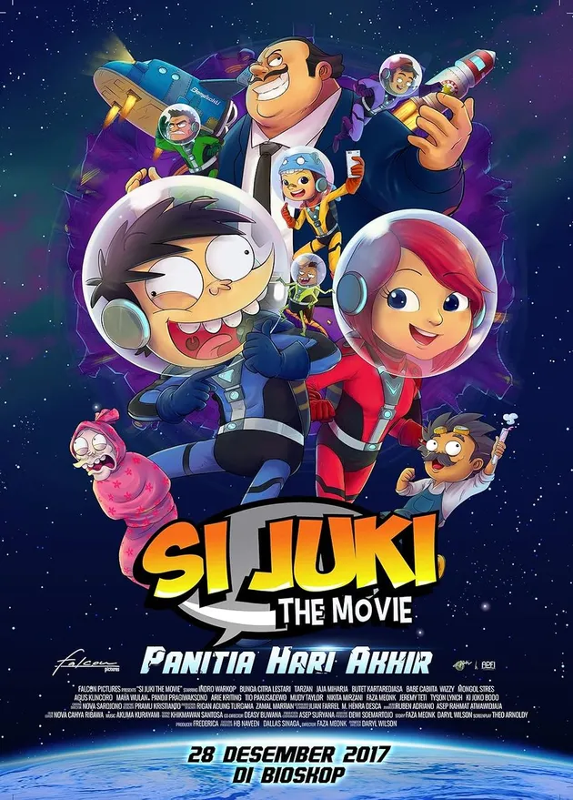 Poster film SI JUKI THE MOVIE: PANITIA HARI AKHIR dengan penampilan karakter utama