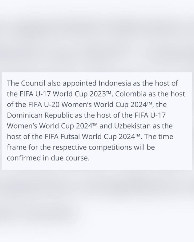 Official! Indonesia Becomes Host of the U-17 World Cup in November - Will It Replace Coldplay's Concert?