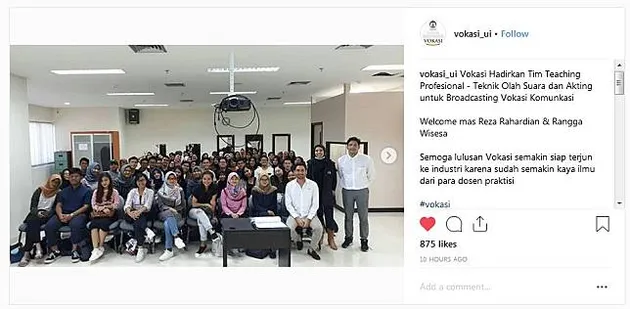 reza rahadian, reza rahadian jadi dosen