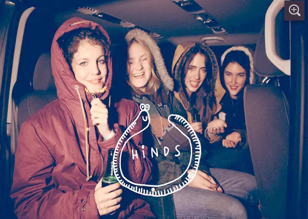Hinds adalah quartet yang berasal dari Madrid dan sering mengiringi konser The Libertines. Lagu-lagunya yang berjudul Bamboo, Between Cans, dan Deers selalu jadi hits. Kita tunggu saja album mereka tahun ini.