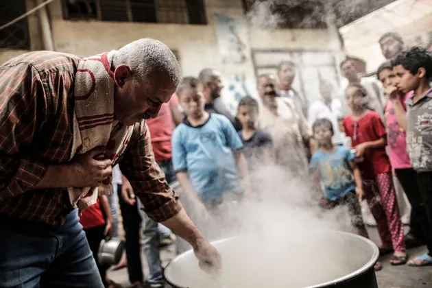 Suasana berbuka puasa di Palestina