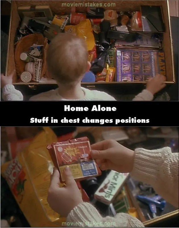 blooper home alone, kesalahan film home alone