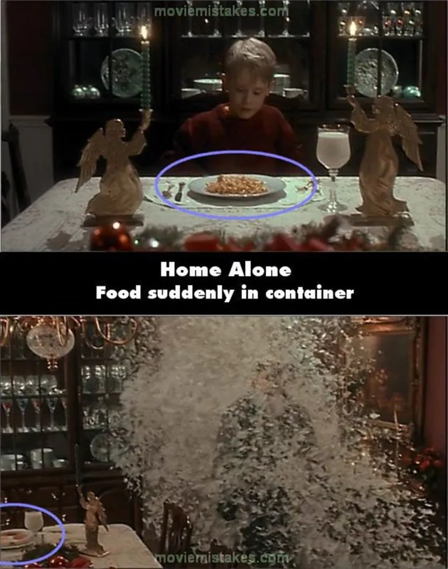 blooper home alone, kesalahan film home alone