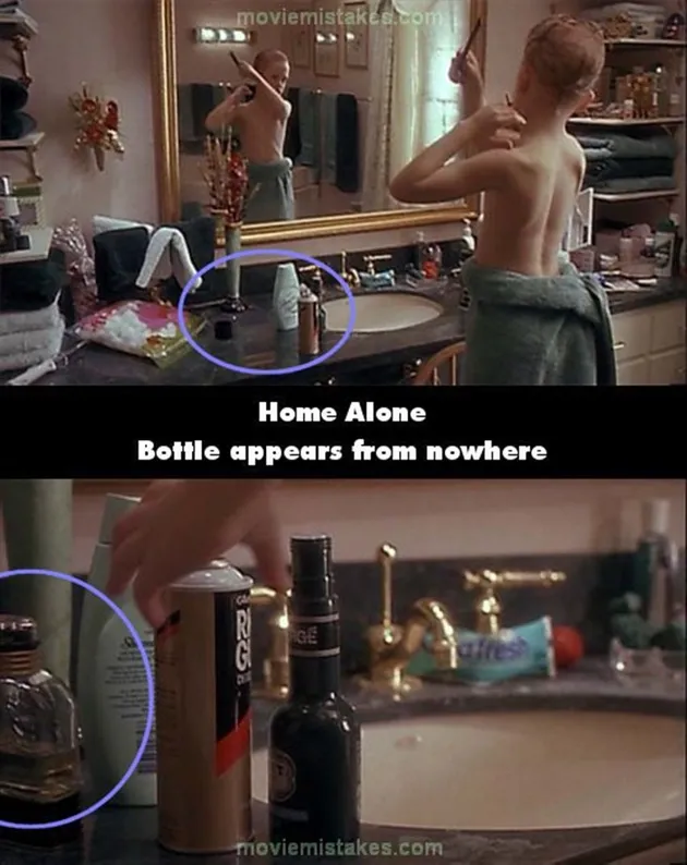 blooper home alone, kesalahan film home alone
