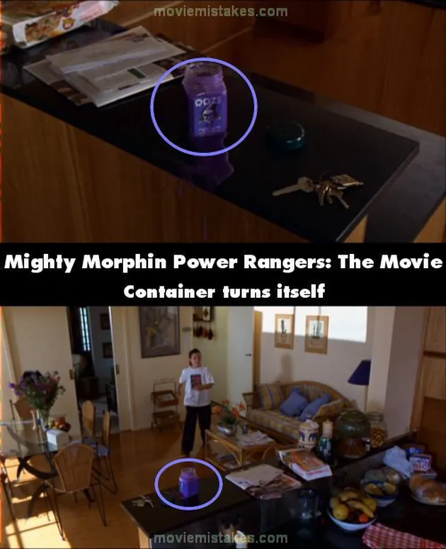 kesalahan film, blooper film, kesalahan film power rangers