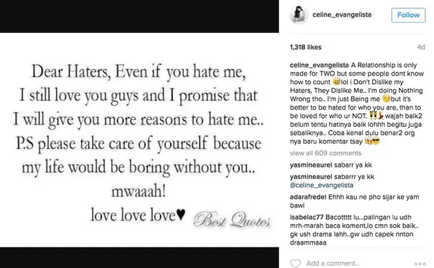 haters selebriti, haters dan selebriti