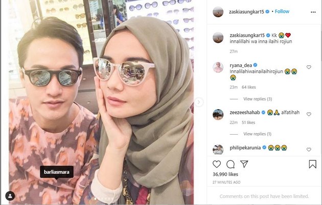 Lewat postingan Zaskia Sungkar yang mengabarkan kematian Barli Asmara, para sahabat artis lainnya mengungkapkan duka mereka.