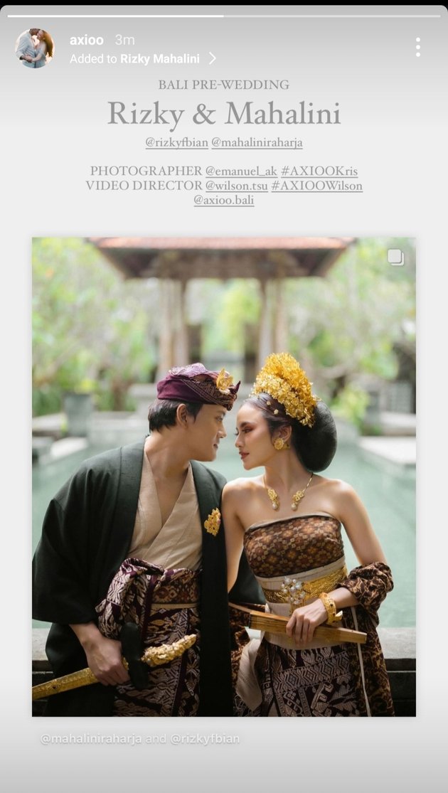 Getting Married Soon, 8 Portraits of Rizky Febian and Mahalini's Prewedding with Bali Custom Concept