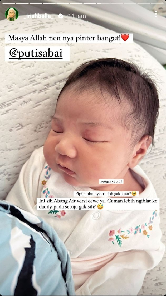 Initially Causing Panic Because She Didn't Cry Immediately After Birth, 8 Adorable Photos of Baby Puti, Irish Bella and Ammar Zoni's Second Child - Called Air Rumi's Female Version