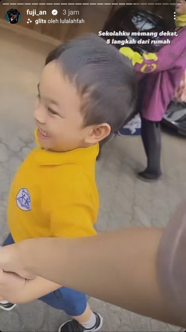 Fuji Shows Closeness with Her Nephew While Taking Him to School - So In Love, They Even Kiss