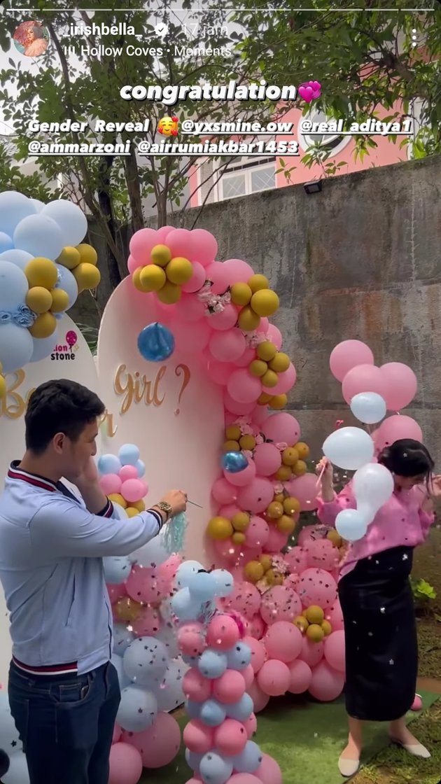 Ready to Welcome the Birth of a Baby Boy, 8 Photos of Yasmine Ow and Aditya Zoni's Thanksgiving and Gender Reveal Event - Attended by Ammar Zoni & Irish Bella