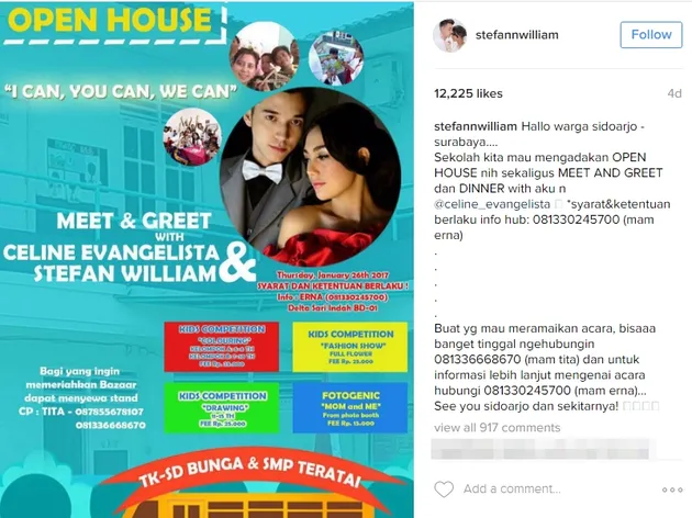 stefan william, celine evangelista